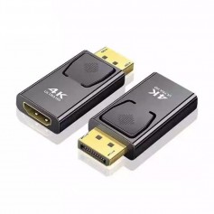 DrPhone DisplayPort 1.2 naar HDMI 2.0 female Adapter 4K 30hz (tot 4096x2160p UHD) – Zwart