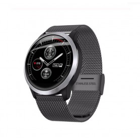 DrPhone® GTX4 - ECG+PPG Sport Smartwatch - Gezondheid  / Fitness Watch - 8 Sportmodus - Berichten - Waterproof - Milanese Zwart