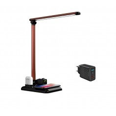 DrPhone DX4 - USB Wireless 4 IN 1 Oplader + Dock voor Apple Watch Airpods iPhone + Bureau LED Lamp - Zwart