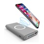 DrPhone PB2 Draagbare 10000mAh Powerbank Qi Draadloze oplader – Charge-Recharge - Grijs