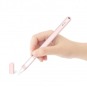 DrPhone Stylus Pencil Siliconen Case – Geschikt voor Apple Pencil 2 – Beschermhoes – Ultra-Dun – Anti-Slip – Créme