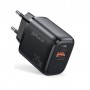 DrPhone HALO-N2 - 20W Oplader met USB-C PD + QC 3.0 USB Lader - 80% - 35 minuten - Stekker Voor Smartphone / Tablet - Zwart