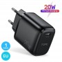 DrPhone HALO-N3 - 20W Oplader met USB-C PD Lader - 80% - 35 minuten - Stekker Voor Smartphone / Tablet - Zwart