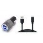 Olesit Autolader 3.1A oplader - 2 USB poorten - 5V/1.0 + 2.1A - Lader + Type C Kabel 1.5 Meter voor o.a Samsung Galaxy