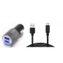 Olesit Autolader 3.1A oplader - 2 USB poorten - 5V/1.0 + 2.1A - Lader + Type C Kabel 1 Meter voor o.a Xiaomi Mi MIX 2 ,