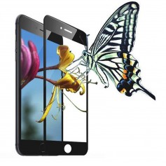 DrPhone iPhone 7 Plus/8 Plus Glas 4D Volledige Glazen Dekking Full coverage Curved Edge Frame Tempered glass Zwart -