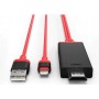 DrPhone HD - Lightning naar HDMI HDTV-adapterkabel Plug & Play 1080p - voor iOS-apparaten iPhone / iPad - 2 Meter