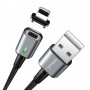 DrPhone iCON Series - Qualcomm 3.0 - Magnetische Lightning 8-Pin oplaadkabel + Datakabel Sterkste Magneet - Eclipse Zwart