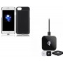 iPhone 8 Plus / 7 Plus 3 in 1 set Draadloos Opladen Wireless Premium Transparante Receiver Case Night Shade + DUAL QI Oplaadpad