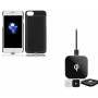 iPhone 8 / 7 - 3 in 1 set Draadloos Opladen Wireless Premium Transparante Receiver Case Night Shade + DUAL QI Oplaadpad