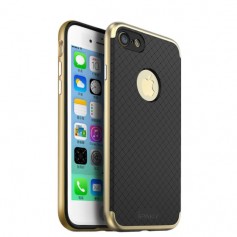 iPaky Premium Hybrid Armor Case iPhone 7- Gold Fury + iPhone 7 Premium Schermfolie