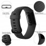 DrPhone FB1 TPU Siliconen Band - Geschikt voor Fitbit Charge 4 / Fitbit Charge 3 / 3 SE - Pols armband – Maat S - Lichtroze