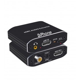DrPhone eArc Lite - 192Khz HDMI Audio eArc Extractor 7.1CH Atmos Converter - 5.1 - voor Dolby Digital Plus / Chromecast