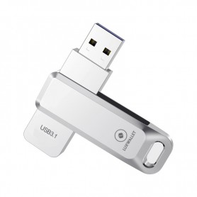 LUXWALLET PD7 – Metalen USB Stick 512GB USB 3.1 Gen1 - Geheugen - Opslag - USB 3.0– 360 Graden Roteerbaar – 5 Gbps