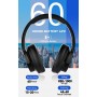 DrPhone ANC-E9 Pro - Noise Cancelling Koptelefoon - Bluetooth 5.0 AptX LL - Over-Ear - 60 uur Accu - Draadloos - Eclipse Zwart