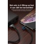 DrPhone Pro Series - 3 in 1 Magnetische 90° Lightning/Micro USB/ USB oplaadkabel - 3A MAX – 2 Meter Zwart