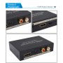 DrPhone HA3 HDMI 1080P 4Kx2K Audio Extractor - HDMI naar HDMI met Audio (Optische SPDIF + L/R Stereo) Adapter – Zwart