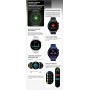 DrPhone PureWear Classic - 1.39 Amoled Scherm - Smartwatch voor Mannen / Vrouwen - Accurate Metingen / Bluetooth Bellen - Zwart