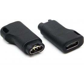 DrPhone UCE5 USB-C Vrouwelijk naar Oplaadadapter Garmin Smart Watches – Omvormer - Oplaadconnector – Zwart