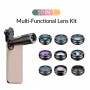 DrPhone APL6+ Smartphone Lens kit- 10 in 1 - 22x telelens, 198 ° fisheye, Groothoek/Macro/CPL/STAR/ en meer