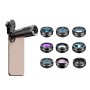 DrPhone APL6+ Smartphone Lens kit- 10 in 1 - 22x telelens, 198 ° fisheye, Groothoek/Macro/CPL/STAR/ en meer