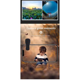 DrPhone APL6+ Smartphone Lens kit- 10 in 1 - 22x telelens, 198 ° fisheye, Groothoek/Macro/CPL/STAR/ en meer