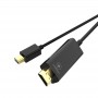 LUXWALLET CHB1 Mini DisplayPort (Thunderbolt) naar-HDMI-kabel – 4K 30Hz –10.8Gbps - 1.8M – Zwart