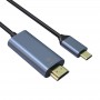 LUXWALLET CHB2 USB C naar HDMI Mannelijk – 4K 30HZ – Thunderbolt 3 – 1.8M – Plug & Play - Zwart