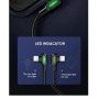DrPhone MDD Series Lightning Oplaadkabel 2.4A – Oplaadsnoer - 90 graden Haaks Nylon Gevlochten Kabel & Data syncronisatie - 1.8M
