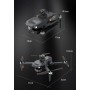 LUXWALLET Libra X Dodge - 5Ghz Quadcopter Drone 1.2km - Obstakel Ontwijking - 3 Assige Gimbal - EIS Camera - GPS - RC - Zwart