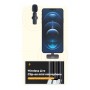 DrPhone PX Lite – Draadloze Lavalier Lightning Microfoon - Draagbare Opname Microfoon – Ruisonderdrukking – Zwart