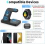 DrPhone LegendX 4-in-1 Draadloos Laadstation -15W – Geschikt voor Alle Qi Smartphones / Samsung Watch 5/ Active 2 / Galaxy Buds