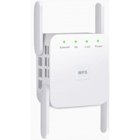 DrPhone W02 - 5Ghz Draadloos – Wifi 1200Mbps Router -2.4G - Lange Range Extender - 5G Wifi Signaal versterker – Wit - EU plug