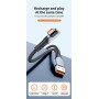 DrPhone SC6 6A 66W USB Type C Kabel – 90° Haakse Oplaadkabel – SuperCharge - Geschikt Voor SGP - 3M - Zwart