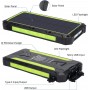 DrPhone PSO2 Zonne-energie Solar Powerbank 20000mA met Multifuntionele Zaklamp & Draadloze Qi Lader – Universeel – Zwart/Groen