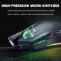 Elementkey IMX12 – RGB Gaming Muis Met 3600 DPI- Gaming Muis Met 7 Knoppen – Bedrade Ergonomische Gaming Muis – Zwart
