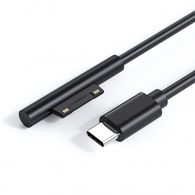 DrPhone SPA2 - USB-C naar Surface Kabel - 15V3A Power Delivery – 1.5M - Zwart