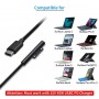 DrPhone SPA2 - USB-C naar Surface Kabel - 15V3A Power Delivery – 1.5M - Zwart