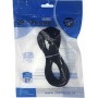 DrPhone D9 Lightning Dubbele 90° Haakse Nylon Gevlochten 2.4A kabel – 2 Meter -Datasynchronisatie & Snel opladen – Zwart