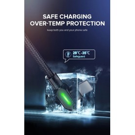 DrPhone MDD Series Lightning Oplaadkabel 2.4A – Oplaadsnoer - 90 graden Haaks Nylon Gevlochten Kabel & Data syncronisatie - 1.8M