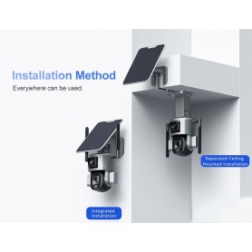 DrPhone SolarX - 2,4GHz - Camera – 4K UHD 8MP – 10X Zoom – Pan / Tilt – Zonne Energie – Audio – Beveiligingscamera