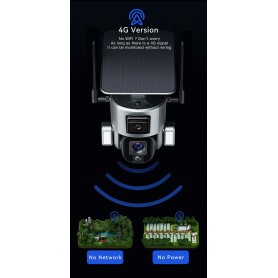 DrPhone SolarX - 2,4GHz - Camera – 4K UHD 8MP – 10X Zoom – Pan / Tilt – Zonne Energie – Audio – Beveiligingscamera