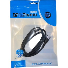 DrPhone ECHO2 - USB-C naar USB-C Magnetische Nylon Gevlochten Kabel - 60W 20V 3A – QC4.0/3.0 – 0.5 meter – Groen
