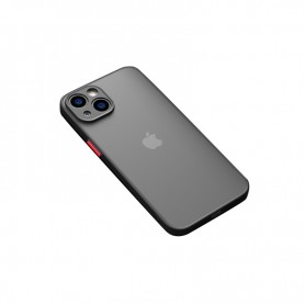 DrPhone SPH1 – Shockproof Telefoon Hoesje – Lensbescherming – Matte Aanraking – Geschikt Voor IPhone 14 – Zwart
