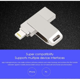 DrPhone FDS5 Flashdrive 2 in 1 Lightning naar USB - Geheugenstick ...