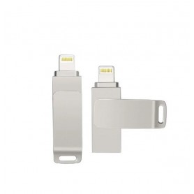 DrPhone FDS5 Flashdrive 2 in 1 Lightning naar USB - Geheugenstick - 8GB - Externe opslag – Zilver