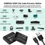 DrPhone ARC12 4K@60Hz HDMI 2.0b Audio Extractor - HDMI naar HDMI + HDMI 7.1Ch ATMOS + Optical Toslink SPDIF + 3.5mm Audio