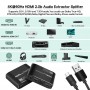 DrPhone ARC9 4K@60Hz HDMI2.0b Audio Extractor met 7.1CH Atmos / Optical Toslink SPDIF/3.5mm Audio– HDCP2.2 - PS5