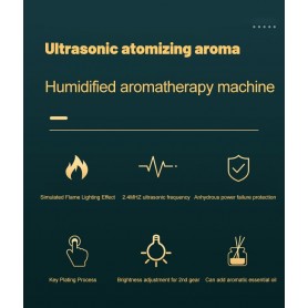 DrPhone Atmosphere1 – Aroma Luchtbevochtiger – Stille Rustgevende Luchtbevochtiger Met Ledverlichting - Wit