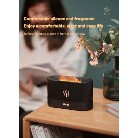 DrPhone Atmosphere1 – Aroma Luchtbevochtiger – Stille Rustgevende Luchtbevochtiger Met Ledverlichting - Wit
